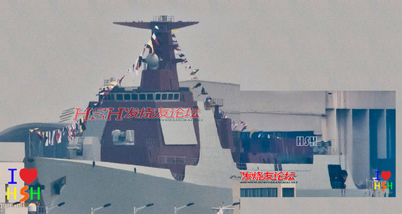 网友曝中国新一代052D驱逐舰最新进展图