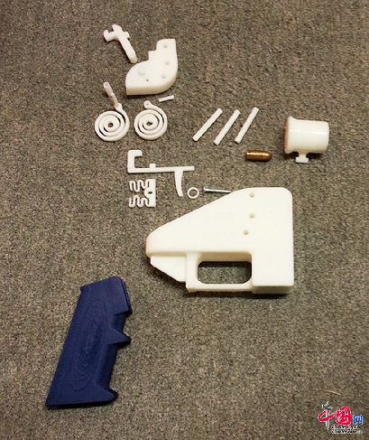 美国3D打印枪试射成功 枪支安全添新忧[组图]