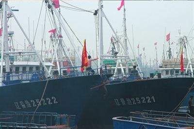 辽普渔于前晚抵达大连湾码头。