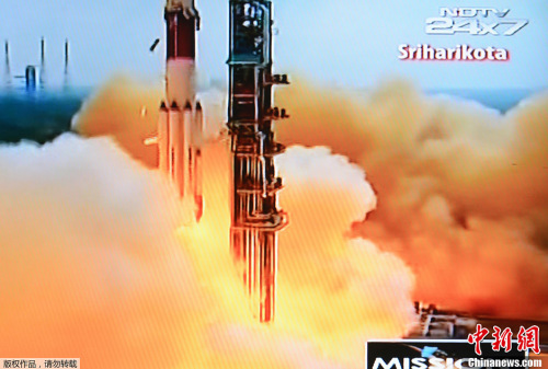 印度火星探测器发射升空当局宣布第一阶段成功