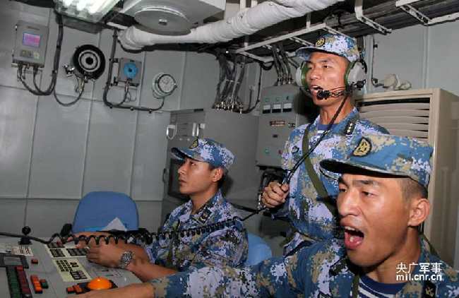 环太军演多国特混编队主炮射击 中国海军精确命中